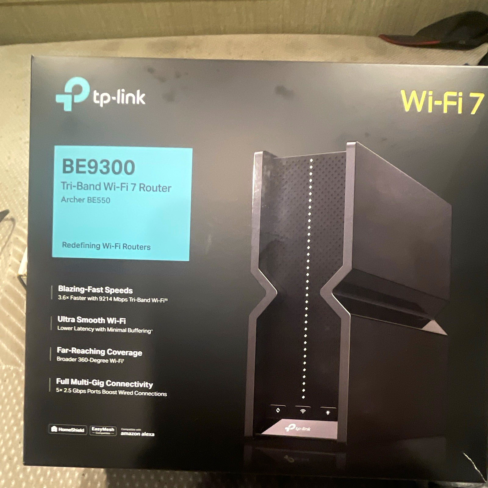 TP-Link Archer BE550 BE9300 Tri-Band Wi-Fi 7 Router, 4-Port, USB 3.0 TP-Link Archer BE550 BE9300 Tri-Band Wi-Fi 7 Router, 4-Port, USB 3.0