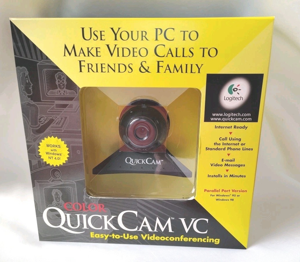 Logitech Color QUICKCAM VC WebCam 1003-630-003 Videoconference 1998 Open Box Logitech Color QUICKCAM VC WebCam 1003-630-003 Videoconference 1998 Open Box