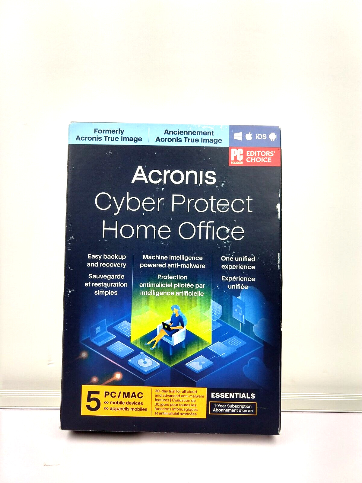 ACRONIS CYBER PROTECT HOME OFFICE ESSENTIALS, FOR 5 PC/MAC. NEW - SEALED