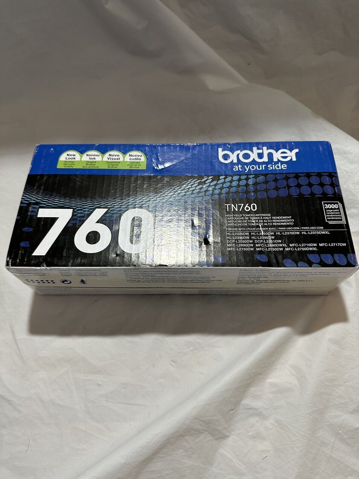 Brother Genuine Cartridge TN760 High Yield Black Toner - NEW Sealed