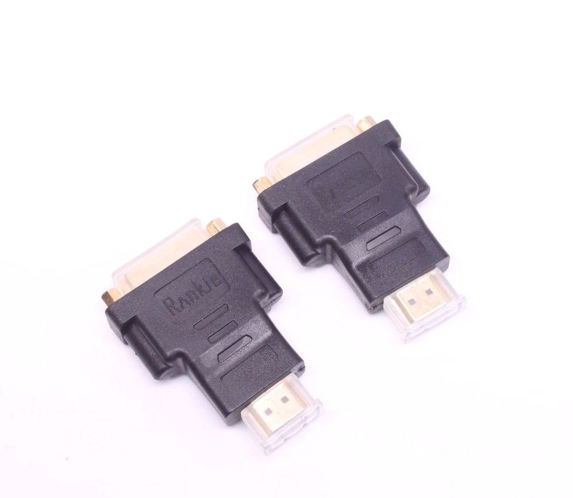 2-Pack Rankie R-1151 HDMI Male HDTV to DVI Female Adapter Converter