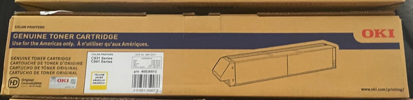 OKI 45536513 Yellow Toner Cartridge OKI 45536513 Yellow Toner Cartridge