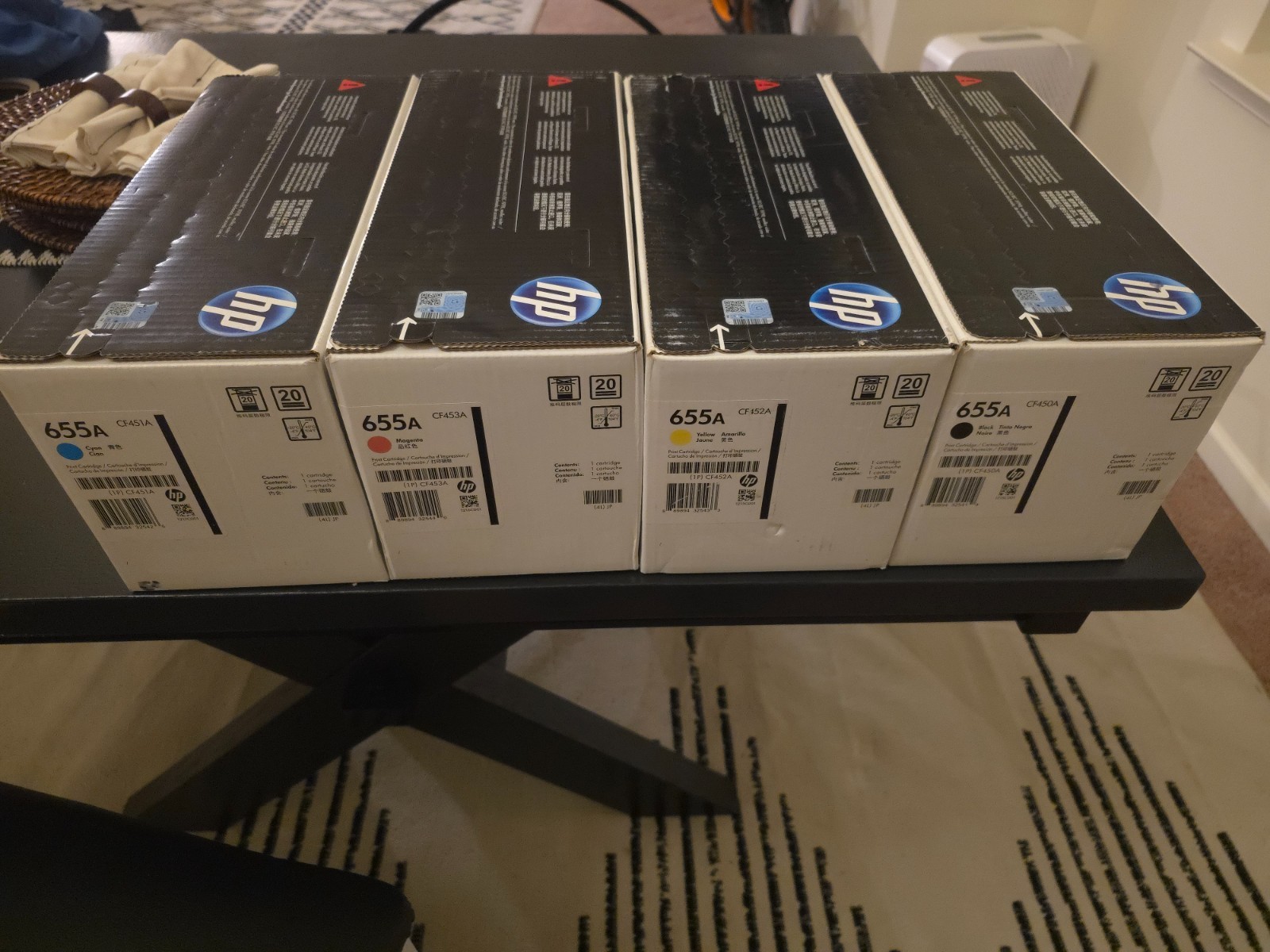 New Genuine OEM HP 655A Toner Set CMYK CF450A CF451A CF452A CF453A Factory SEALE