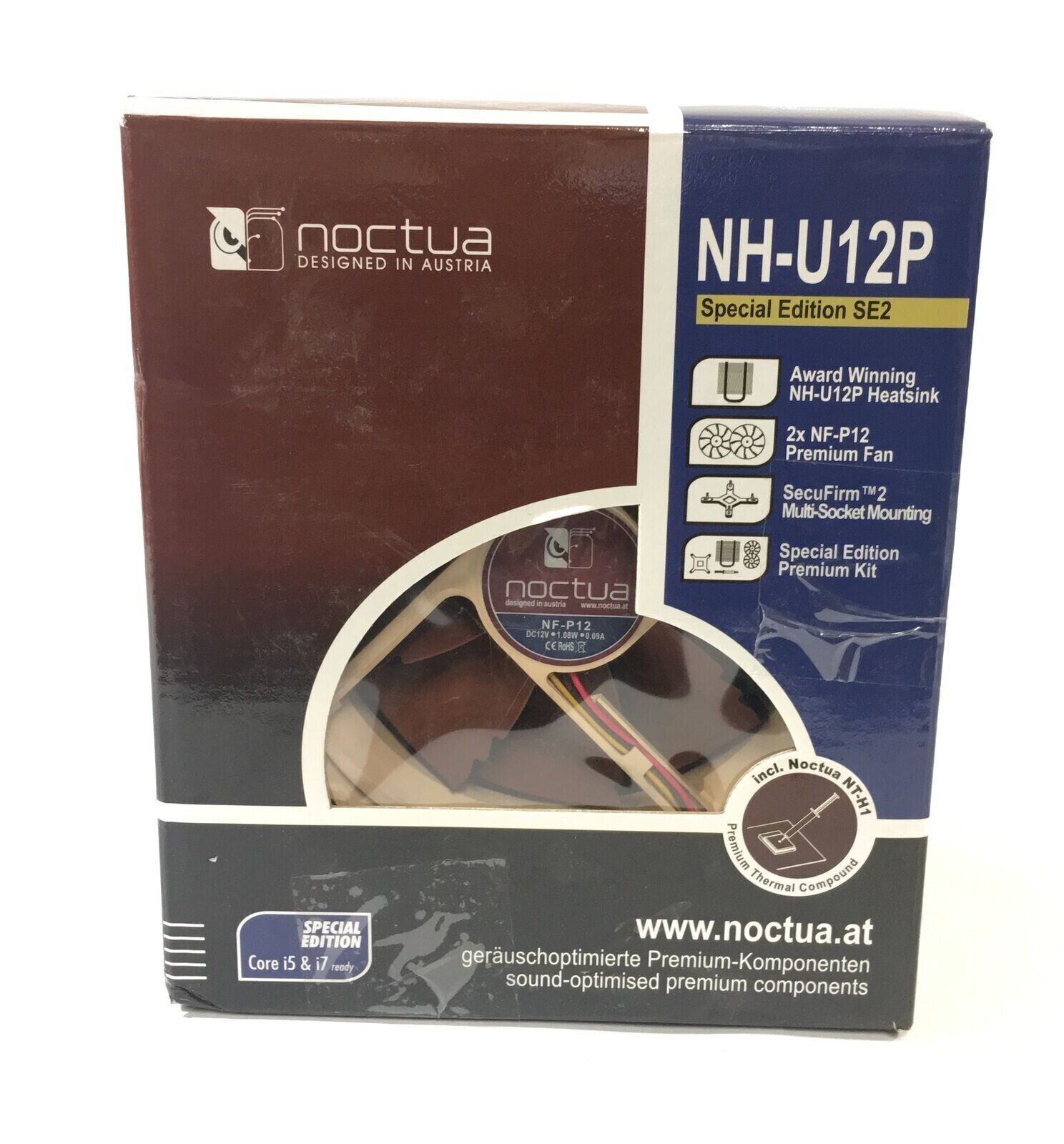 Noctua NH-U12P LNA ULNA 2x120mm PMW Focused Flow Quiet Cooling CPU Fan -Open Box