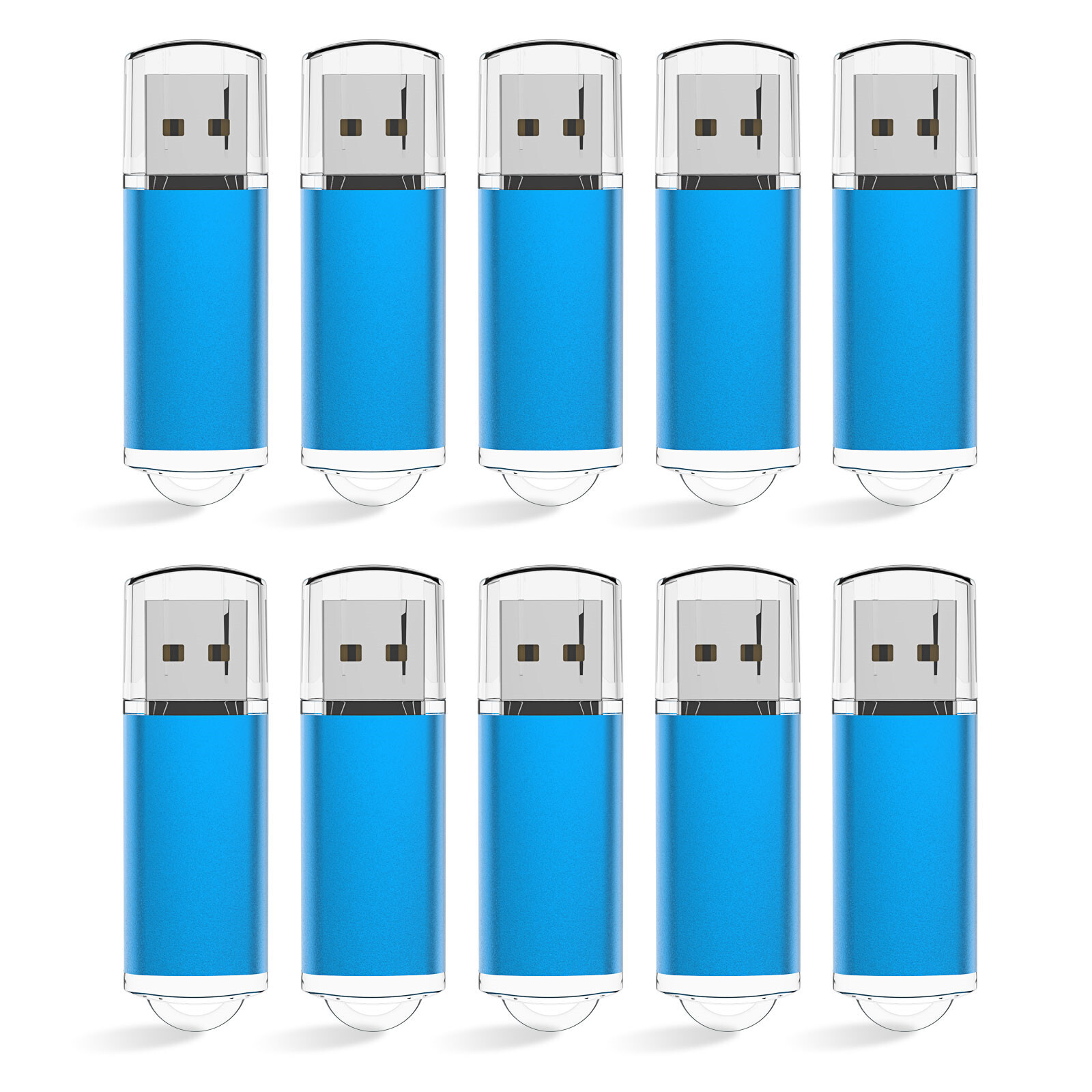USB Flash Drive 10 Pack USB 2.0 Memory Stick 1GB 2GB 4GB 8GB 16GB 32GB 64GB Lot 