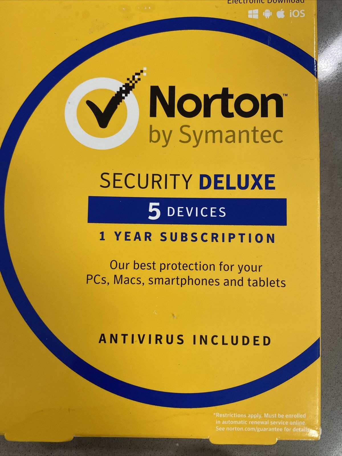 Norton Security Deluxe - 5 Devices (PC Software) New, Sealed 