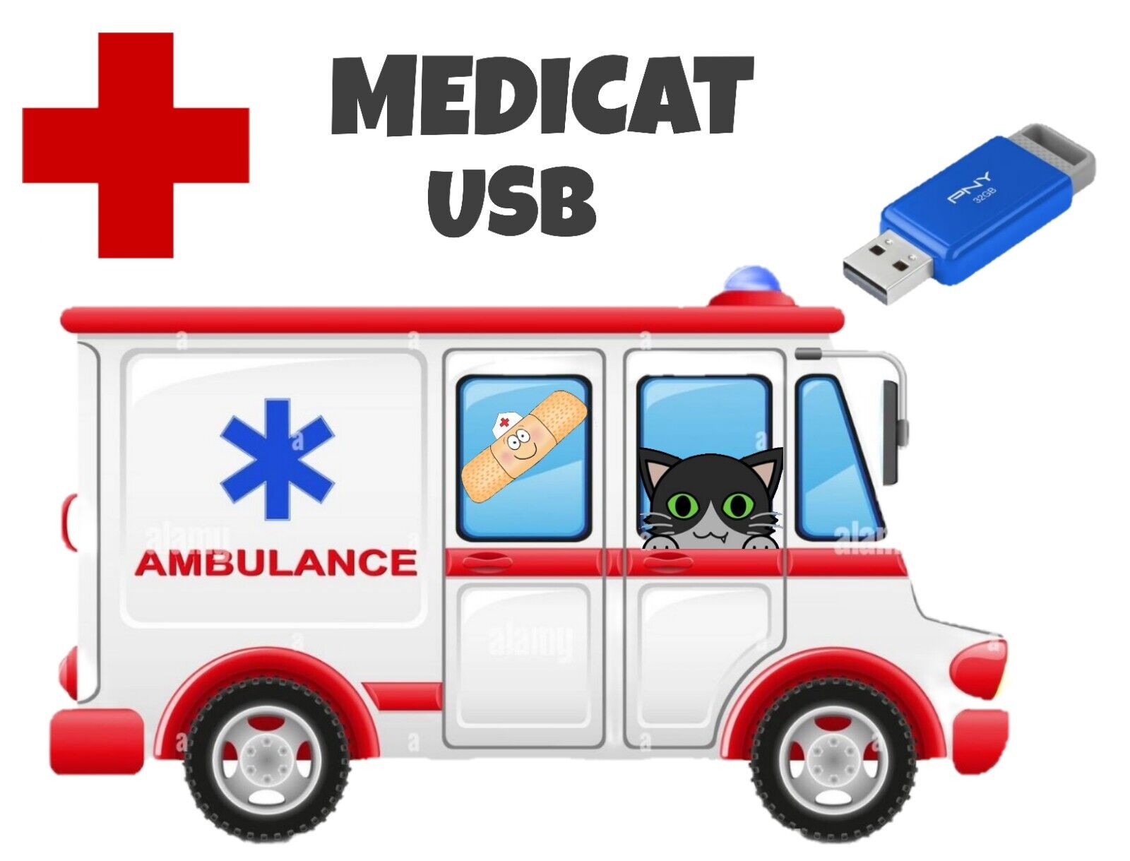 MediCat bootable USB thumbdrive w/32GB of tools - Diagnostic, Repair, Anti Virus