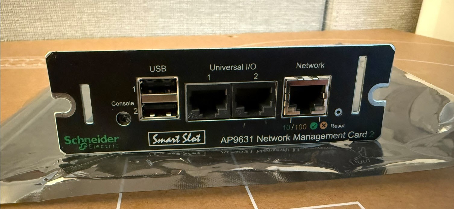 NEW Schneider APC AP9631 UPS Environmental Monitoring Network Management Card 2 NEW Schneider APC AP9631 UPS Environmental Monitoring Network Management Card 2