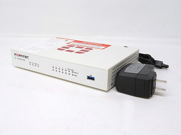 Fortinet Fortigate-50E FG-50E Network Security Firewall Initialized w/Adapter 