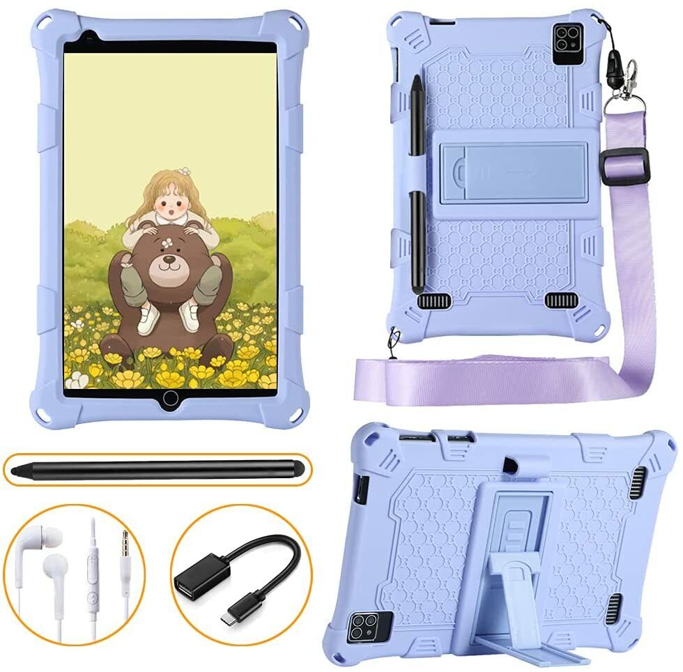 Android 10 8 Core 8 Inch HD Kids Tablet Computer PC GPS Wifi Bundle Case 32G