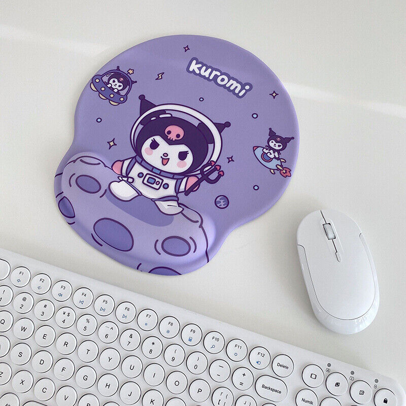 Hot # Cute Kuromi Mousepad Wrist Pad Non Slip Hand Guard Silicone Mousepad