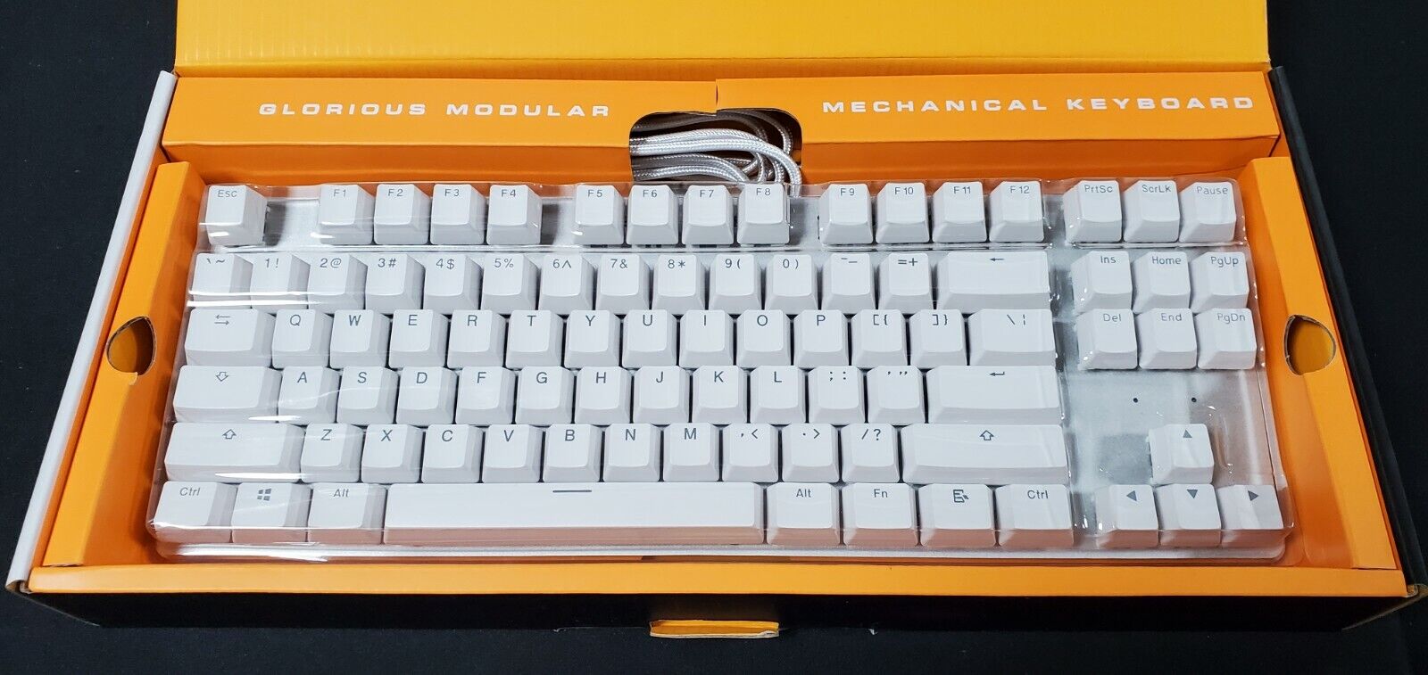 Glorious GMMK TKL Tenkeyless Gaming Keyboard - Hotswap Custom  (White)