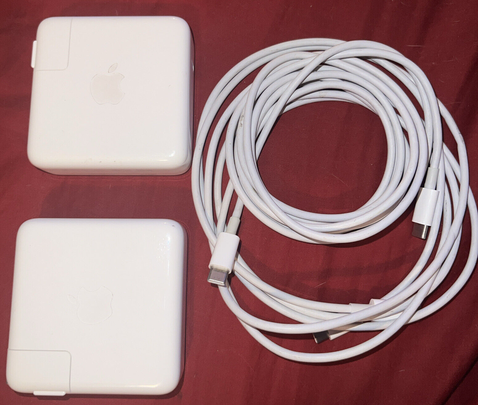 (2pk) 1x Genuine Apple 61W Adapter Model:A1947  & 1x Apple 6ft USB-C USB-C cord