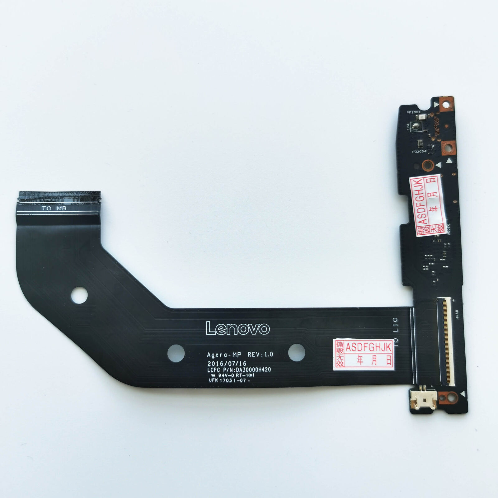For Lenovo Yoga 910-13IKB Laptop USB TYPE C Board W/Cable NS-A901 USA