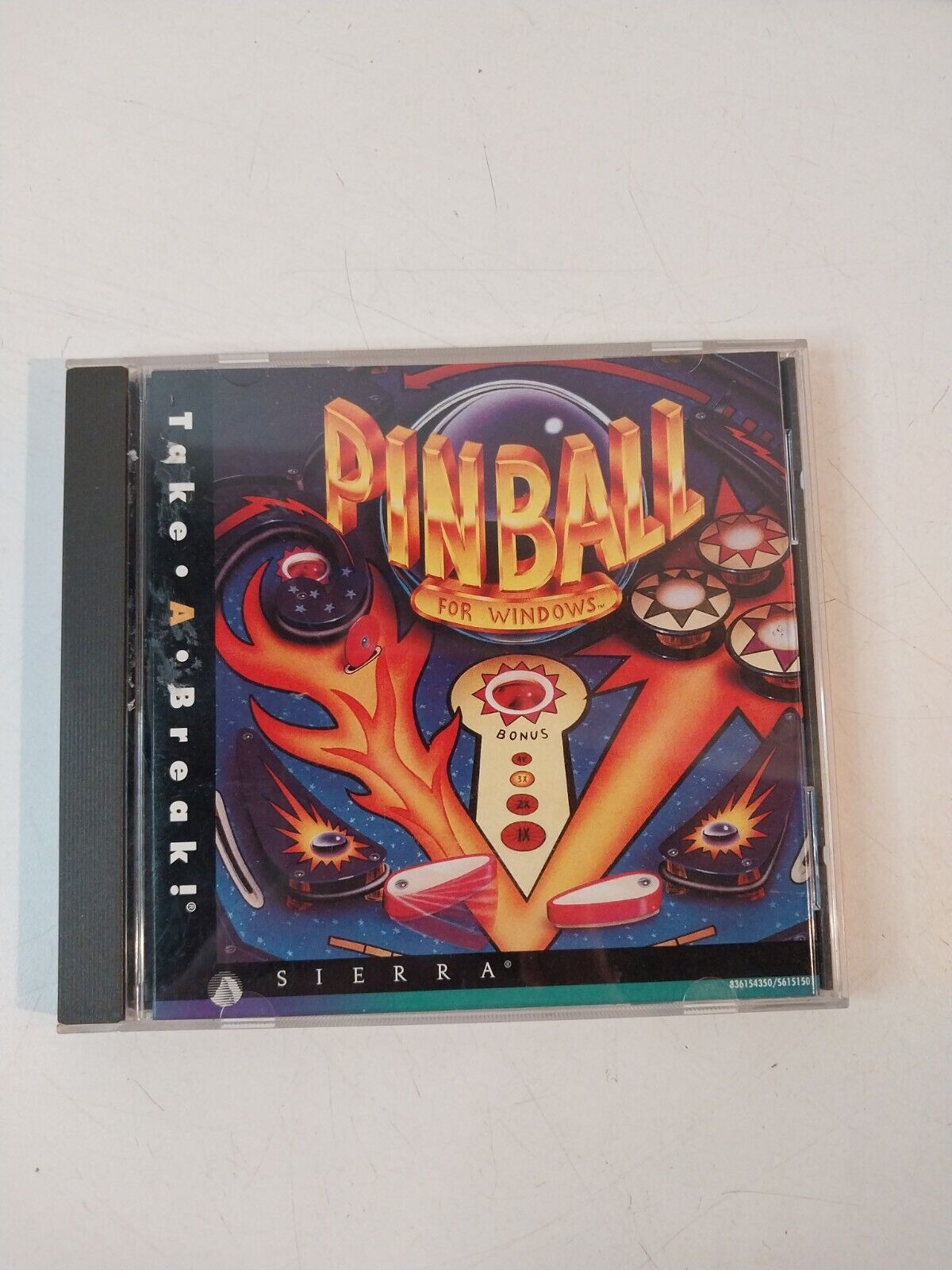 PINBALL FOR WINDOWS (TAKE-A-BREAK) , RARE CD-ROM 1995 SIERRA 