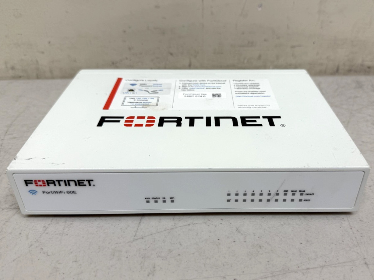 Fortinet FortiWiFi-60E FWF-60E Network Security Firewall *No AC Adapter* Fortinet FortiWiFi-60E FWF-60E Network Security Firewall *No AC Adapter*