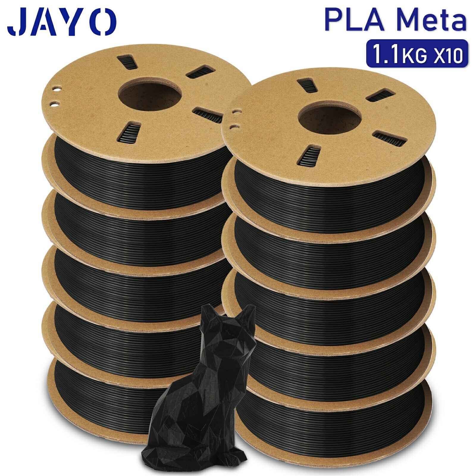 JAYO 10KG PETG PLA Matte SILK PLA+ 1.75MM 3D Printer Filament 1.1KG Clog Free