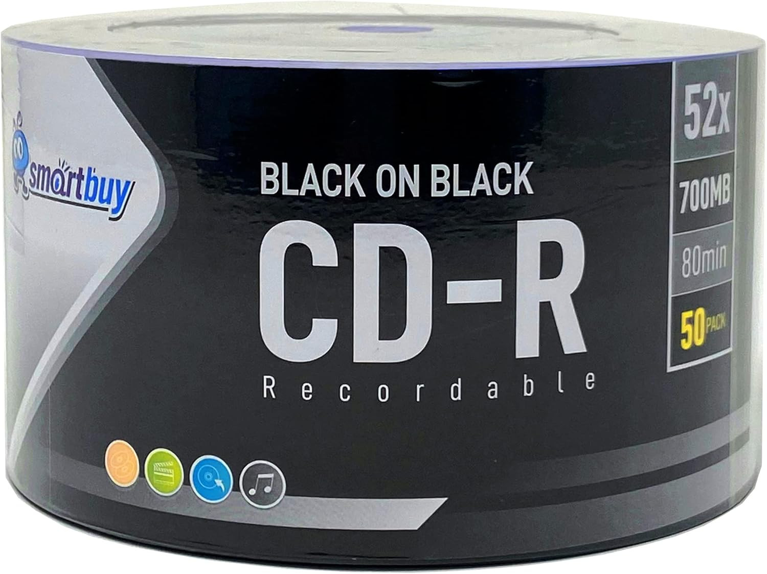 50 Pack CD-R 52X 700MB 80 Mins Double Side Black Vinyl Blank Recordable Disc 50 Pack CD-R 52X 700MB 80 Mins Double Side Black Vinyl Blank Recordable Disc