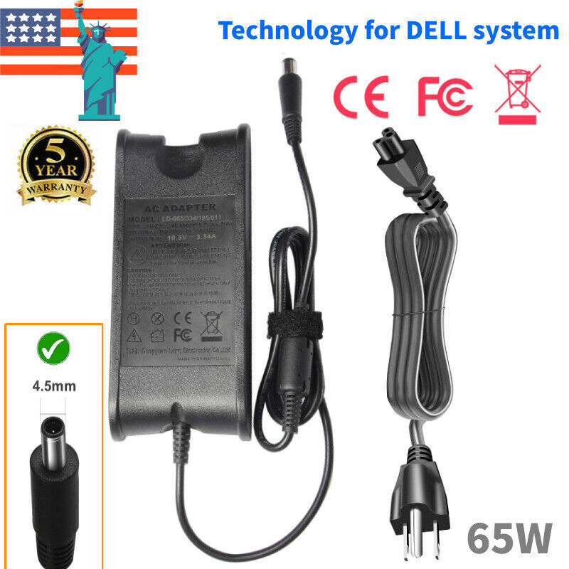 FOR DELL HA65NS5-00 65W Laptop AC Adapter Charger Power Supply Adaptor 4.5*3.0mm