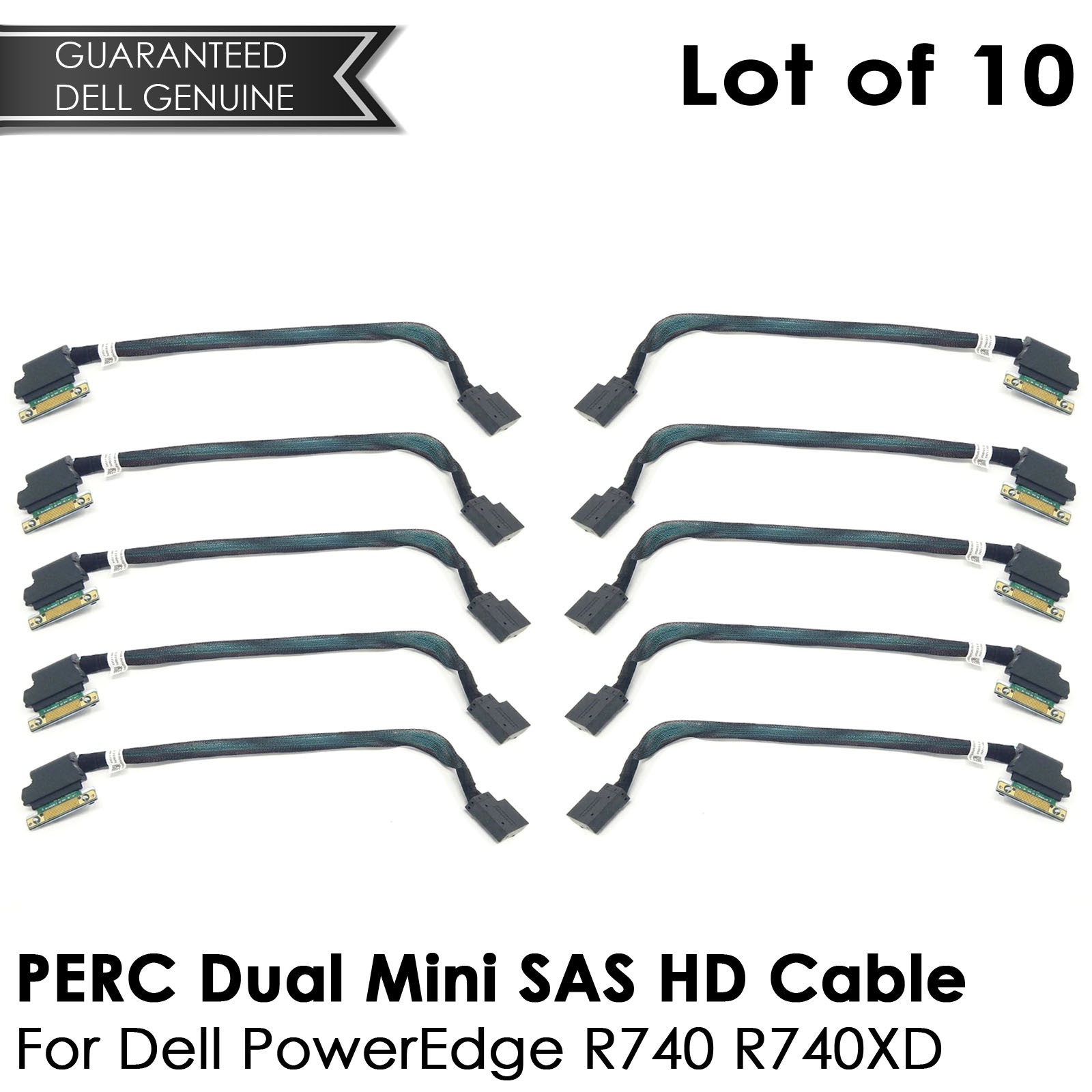 Lot of 10 New Dell Perc R740 R740XD PERC Dual Mini SAS HD cable 1RRJP Lot of 10 New Dell Perc R740 R740XD PERC Dual Mini SAS HD cable 1RRJP