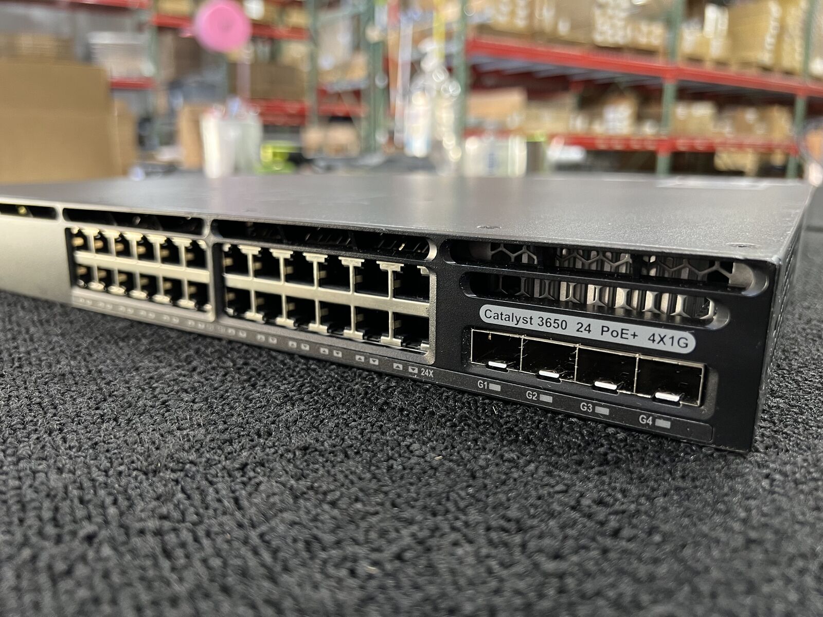 Cisco Catalyst 3650 24 10/100/1000 Ethernet PoE+4x1G Uplink Port 640WAC LAN Base