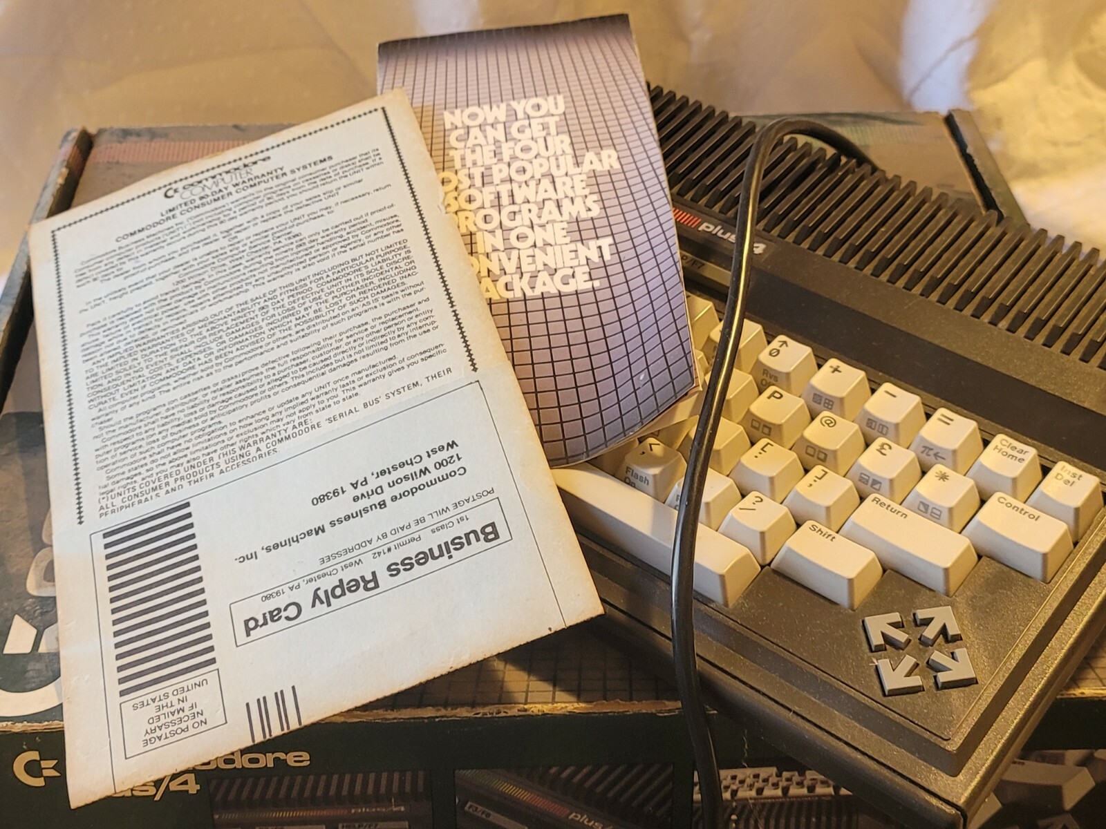 Commodore plus/4 with Original Box Tested Powers On Commodore plus/4 with Original Box Tested Powers On