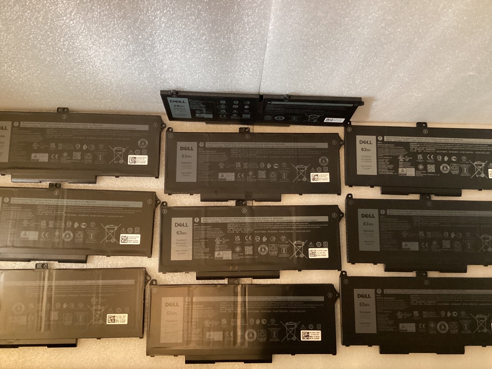 Lot of 10OEM Dell Latitude 5420 5520 63WH Battery RJ40G M033W - Excellent Lot of 10OEM Dell Latitude 5420 5520 63WH Battery RJ40G M033W - Excellent