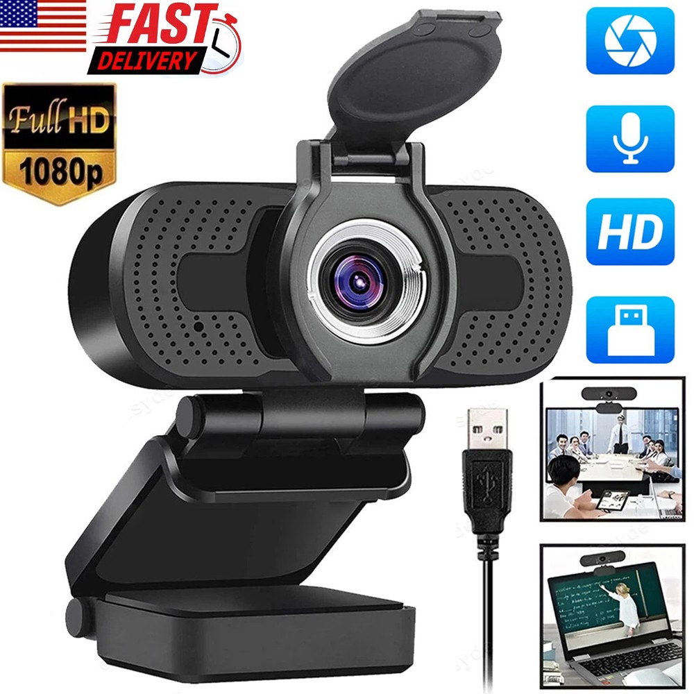 1080P Full HD USB 2.0 Webcam with Microphone for PC Desktop & Laptop Web Camera 1080P Full HD USB 2.0 Webcam with Microphone for PC Desktop & Laptop Web Camera