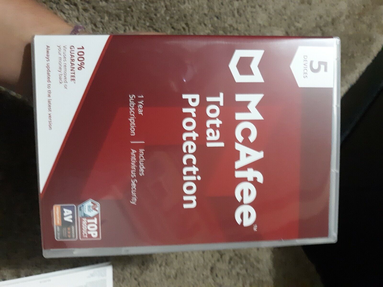 McAfee total protection NEW SEALED 2021 5 devices