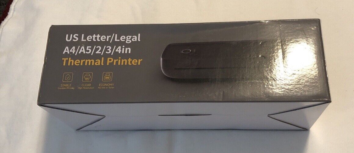 US Letter Legal A4 A5 2 3 4 in Thermal Printer Portable A80