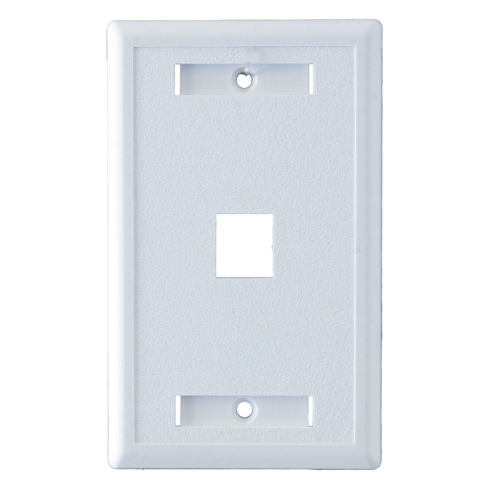 1 Port Keystone Wall Plate White with Windows 12 Pcs Pack Cat5e Ca6 Phone RJ-11