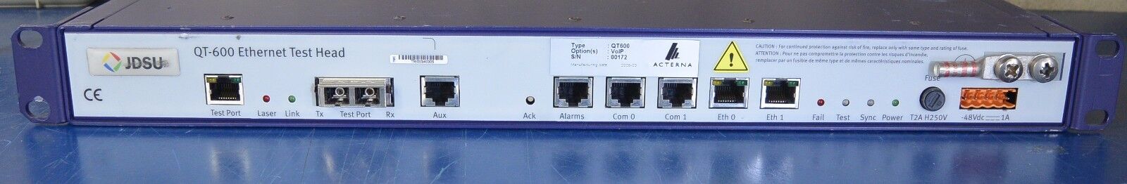 Acterna JDSU QT-600 Ethernet Test Head Probe QT600 with VoIP