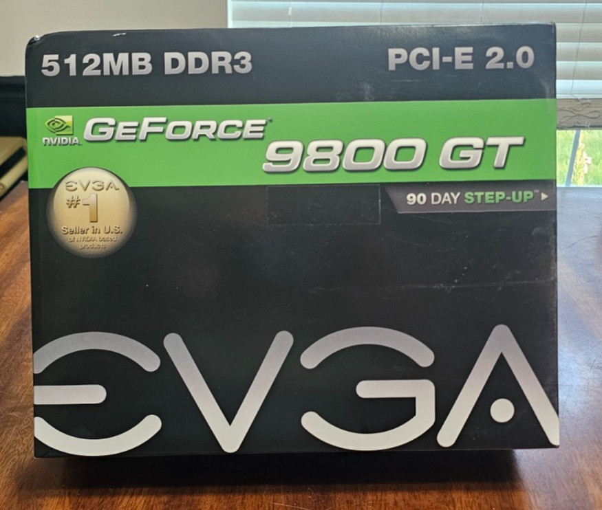 EVGA GeForce 9800 GT 512MB DDR3 PCI-E 2.0 Video Card - New, Box Sealed EVGA GeForce 9800 GT 512MB DDR3 PCI-E 2.0 Video Card - New, Box Sealed
