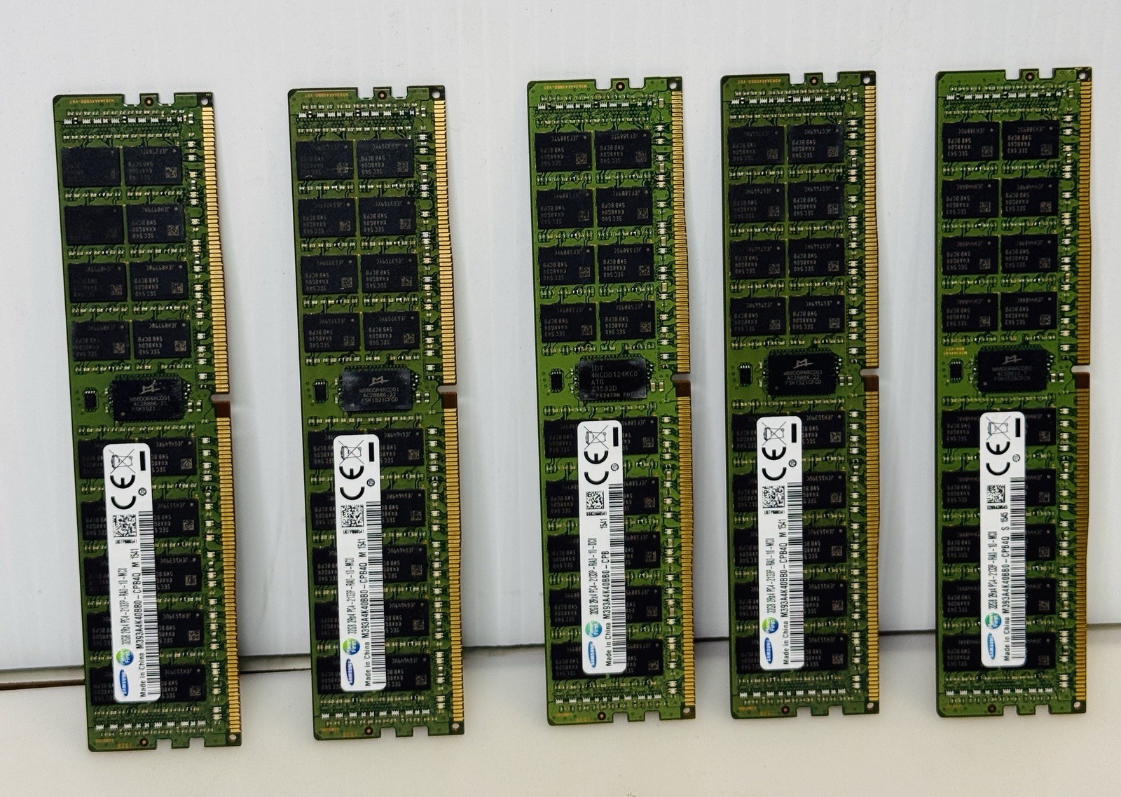 Lot of (5) Samsung 32GB 2RX4 DDR4-2133 ECC REG RAM M393A4K40BB0-CPB