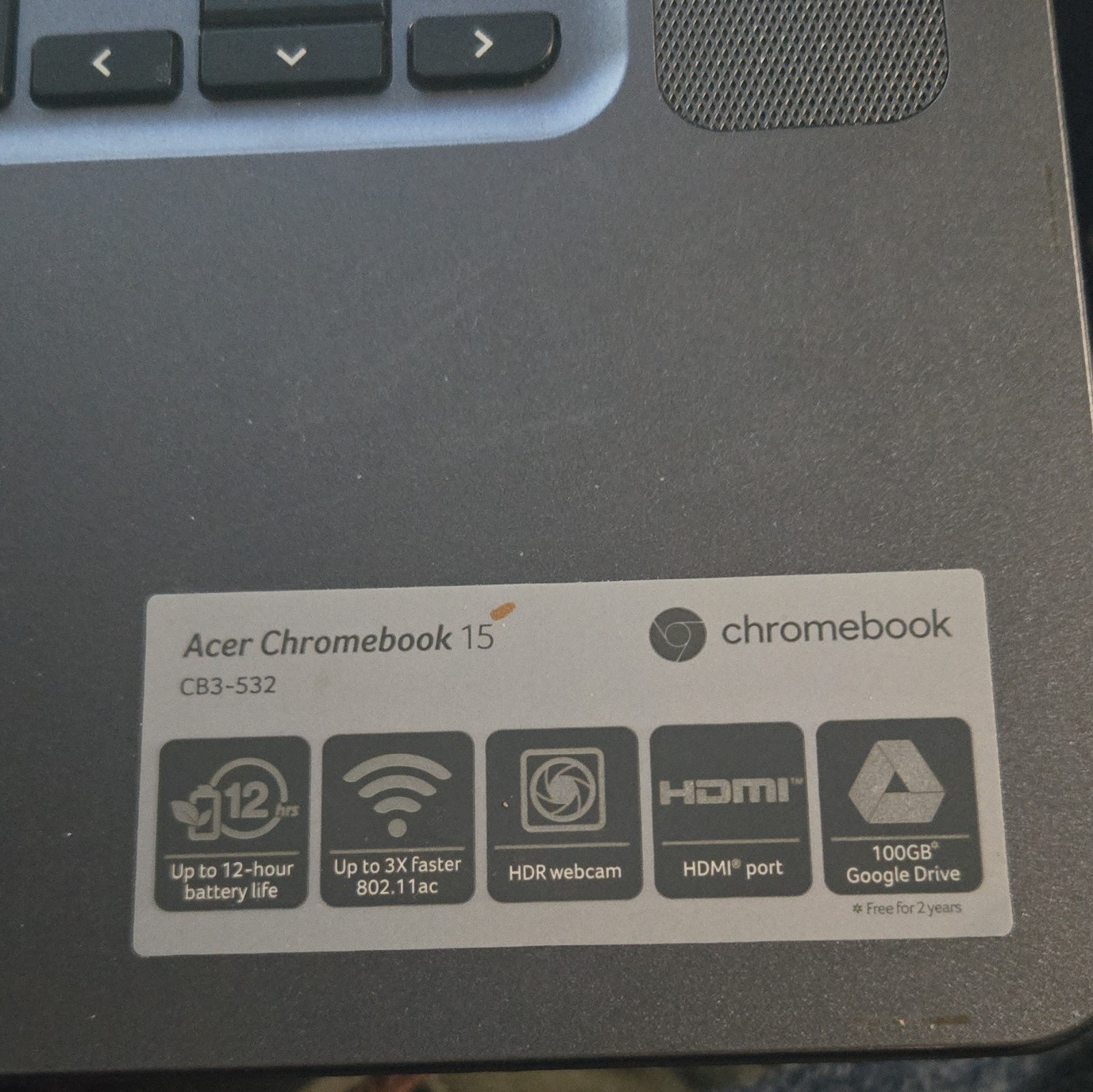 Acer 15in Chromebook Gray
