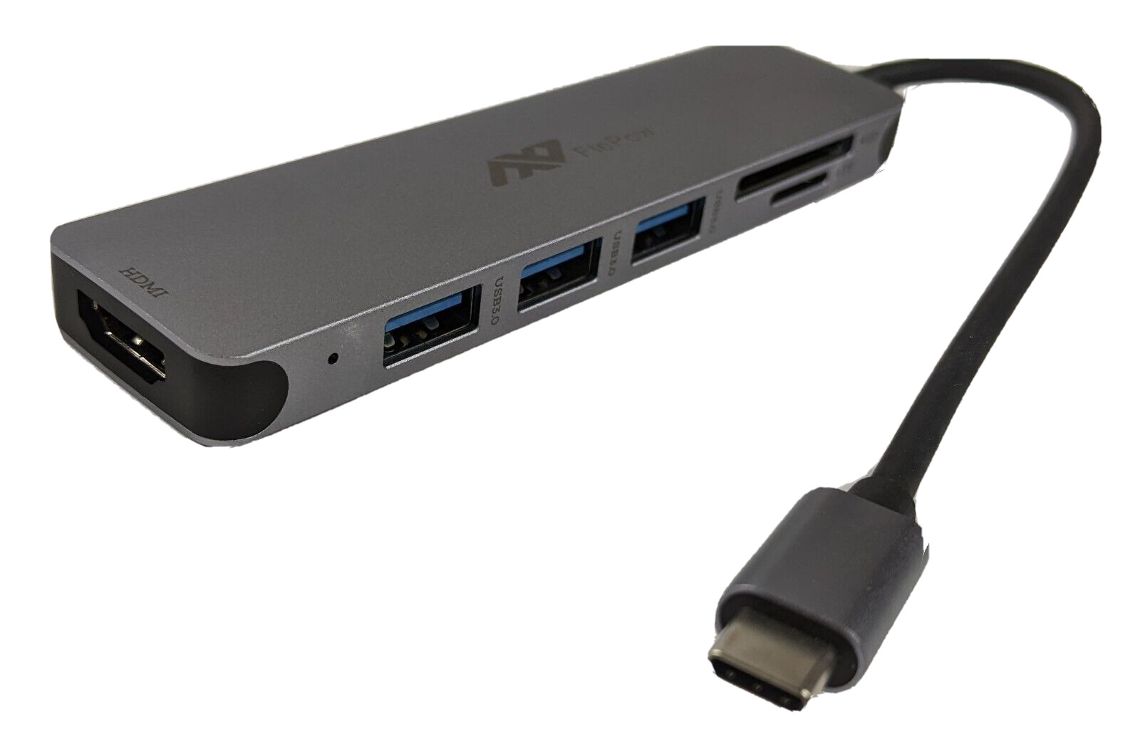USB C Hub Multiport Adapter 7-in-1 Portable HDMI USB MicroSD SD UCN 3281 FlePow
