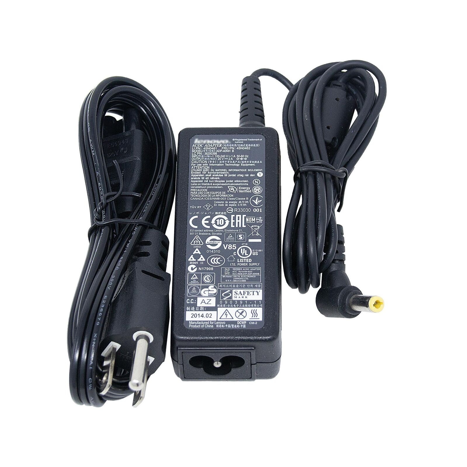 LENOVO 36001653 20V 2A 40W Genuine Original AC Power Adapter Charger