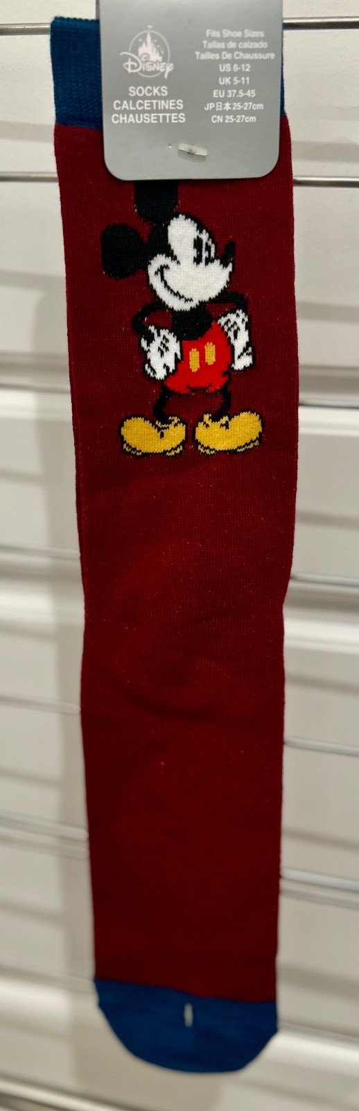 Disney Parks Classic Mickey Mouse Pair of Adult Socks Size 6-12 Disney Parks Classic Mickey Mouse Pair of Adult Socks Size 6-12