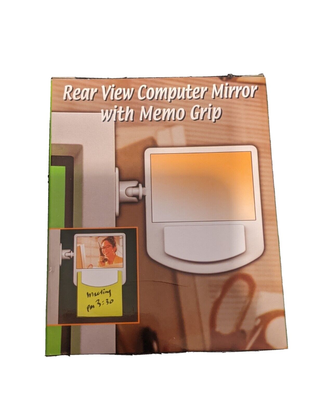 Rear View Computer Mirror With Memo Grip