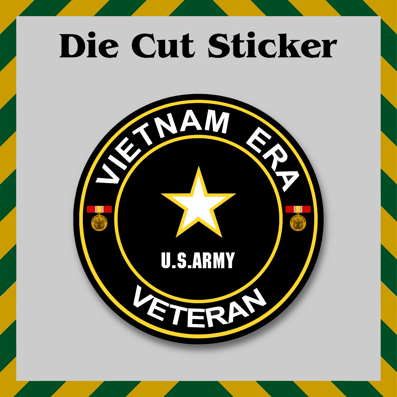 Vietnam Era Veteran Sticker, Die-Cut Vinyl Printed Decal, U.S. Army Veteran