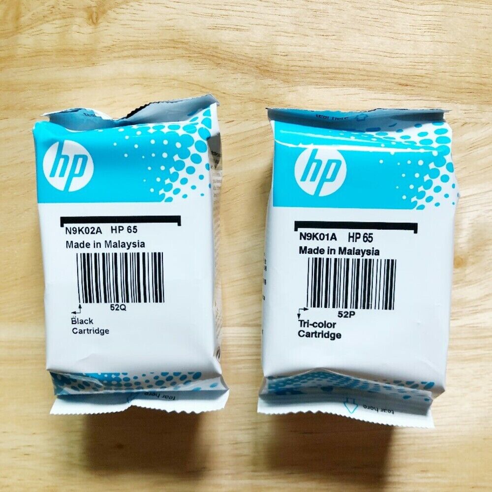 Genuine HP 65 Black and Color Ink Cartridges #65 2pack Combo OEM Never Used