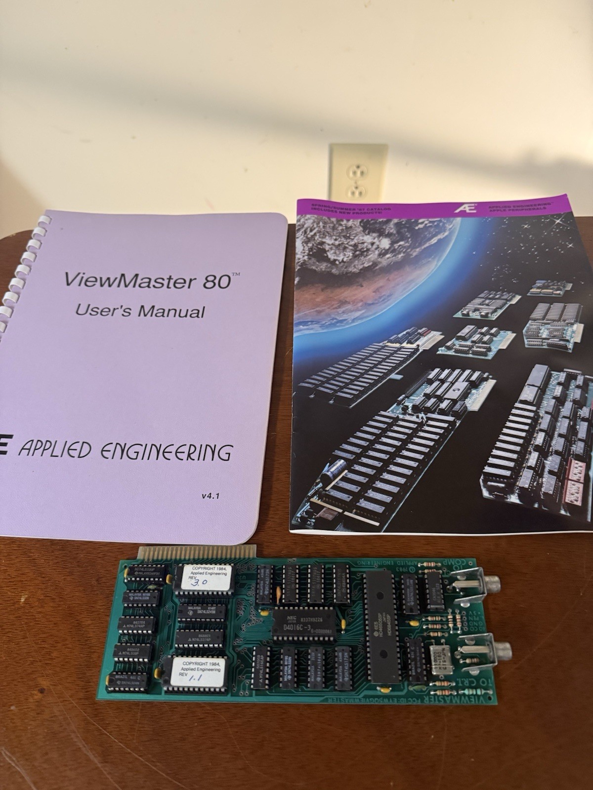 Applied Engineering Viewmaster 80 Video Card Apple II + II Plus Manuals & Box Applied Engineering Viewmaster 80 Video Card Apple II + II Plus Manuals & Box