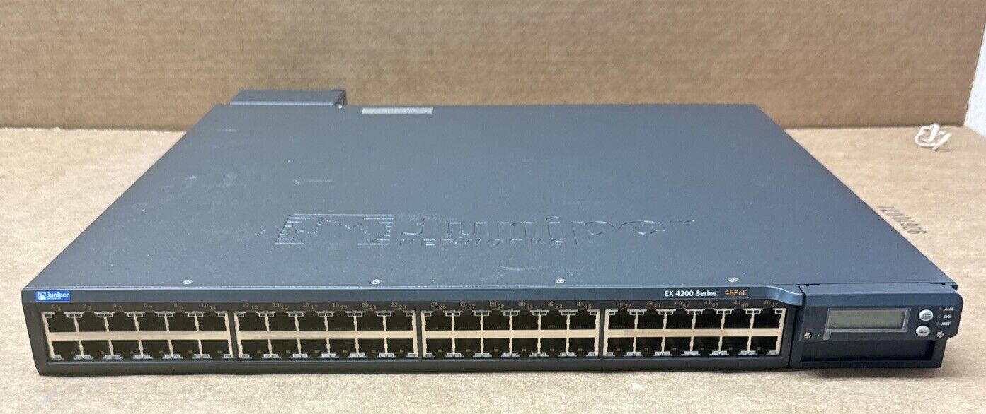 Juniper EX4200 48P PoE+ Network Switch JunOS Tested & Working Unit