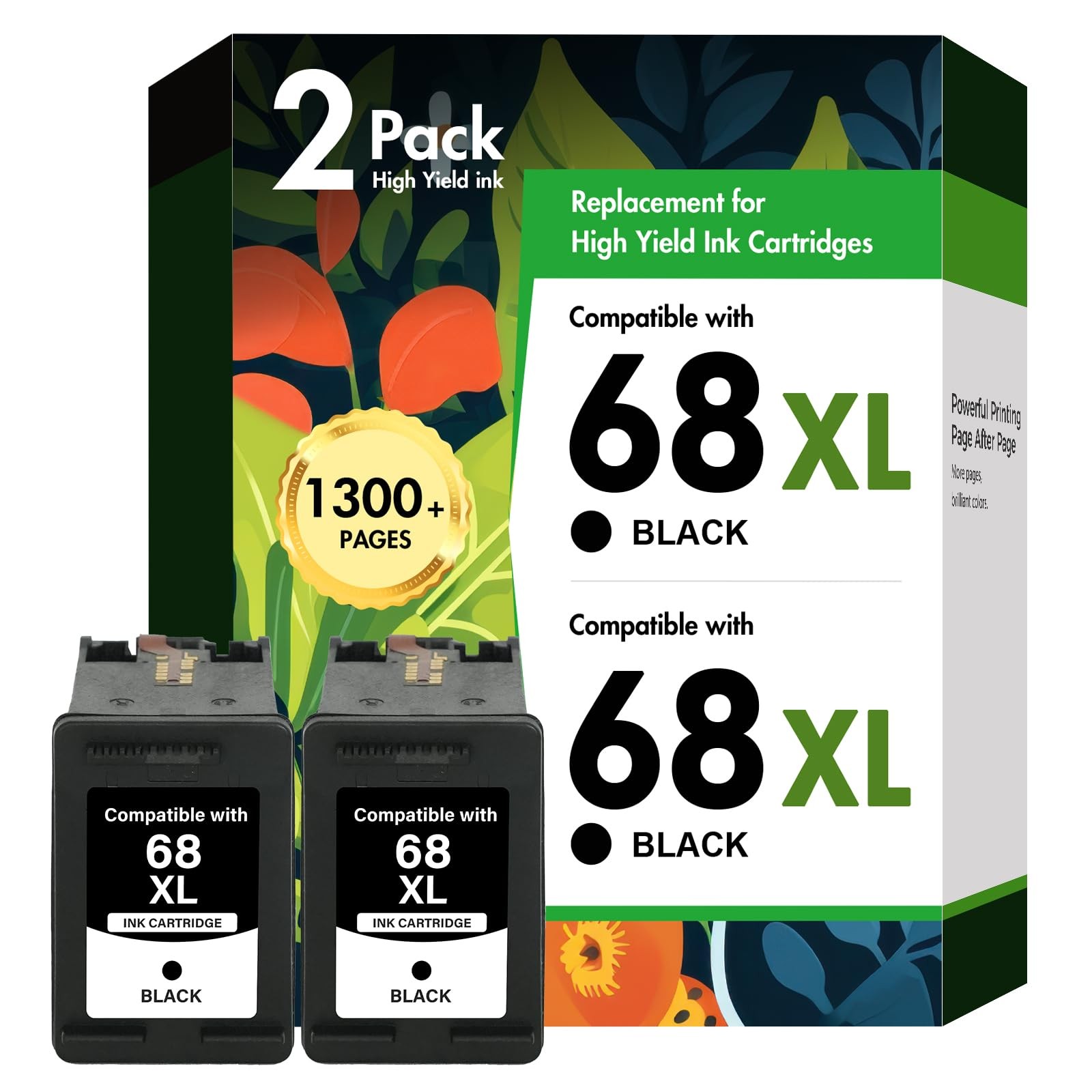68XL Black Ink 2-PacK High Yield 68XL Black Ink 2-PacK High Yield