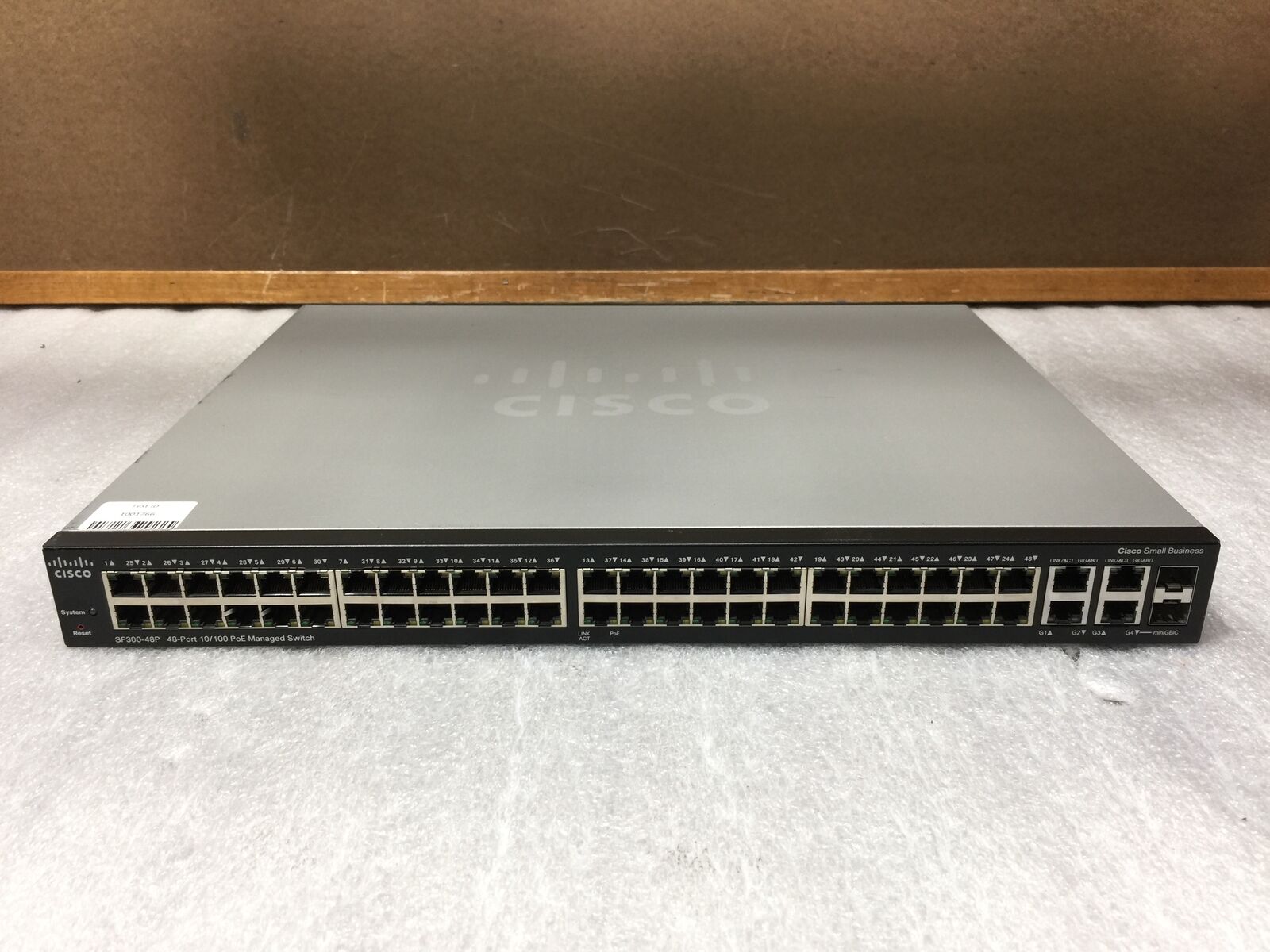 Cisco SF300-48P 48-port 10/100 PoE Managed Switch, Tested/Working/Factory Reset