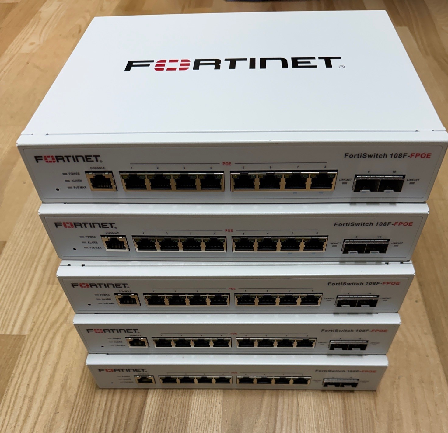 Fortinet FortiSwitch 108F-FPOE 8-Port Gigabit PoE+ Managed Switch – 130W Fortinet FortiSwitch 108F-FPOE 8-Port Gigabit PoE+ Managed Switch – 130W