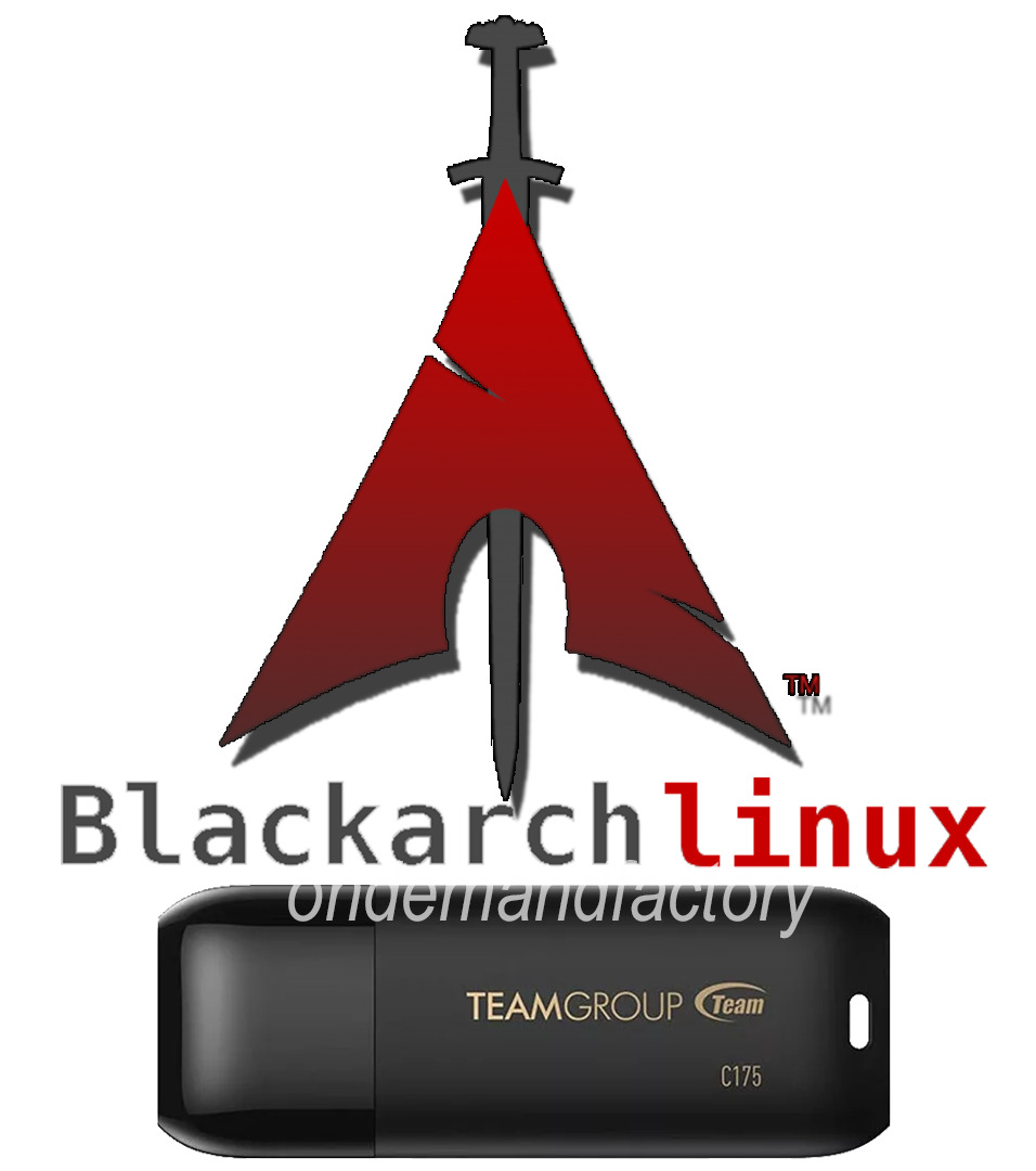 BlackArch Linux 2023.04.01 64 Bit Live Boot 32 Gb USB 3.2 Penetration Testing