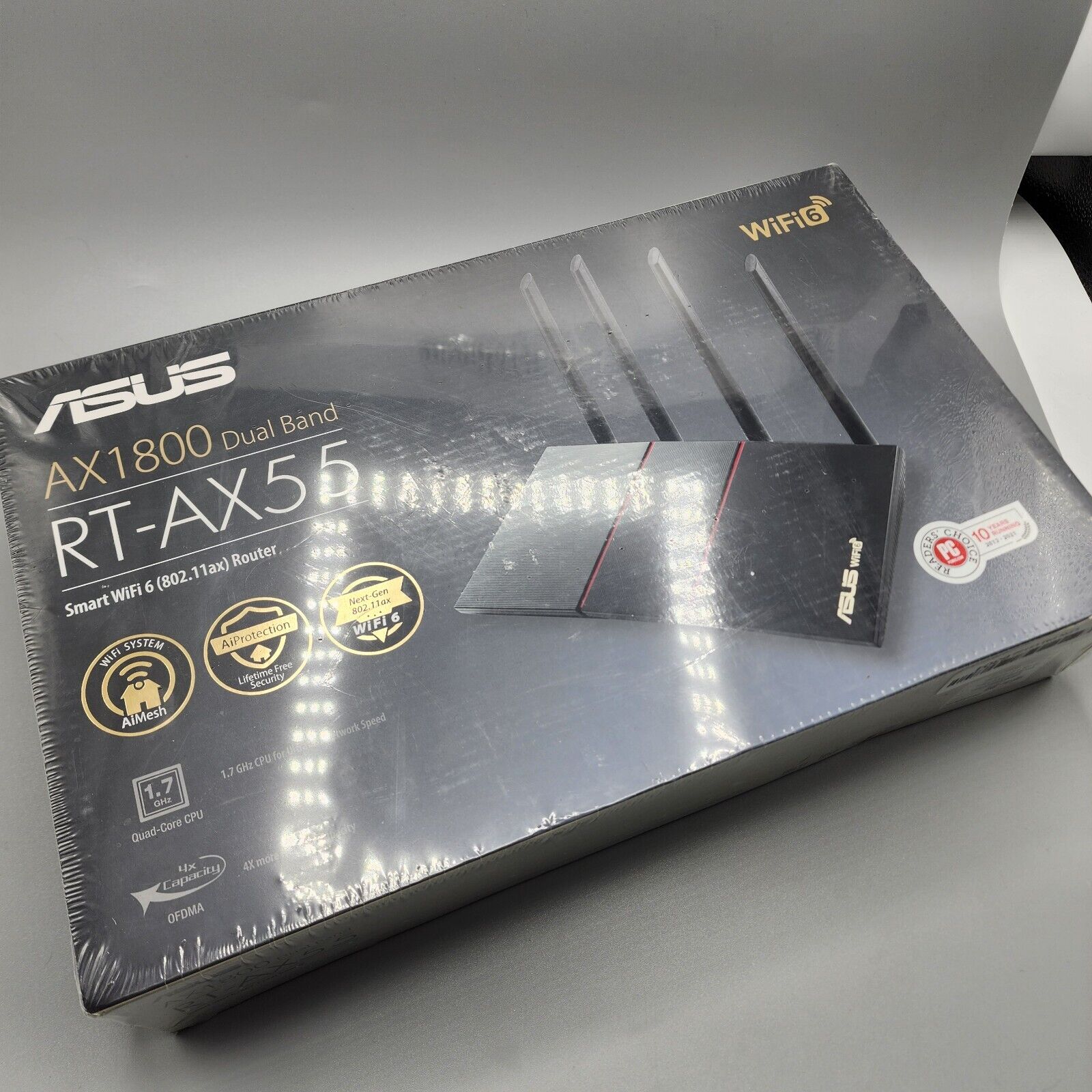 ASUS RT-AX55 (AX1800) Dual Band WiFi 6 Extendable Router / SEALED