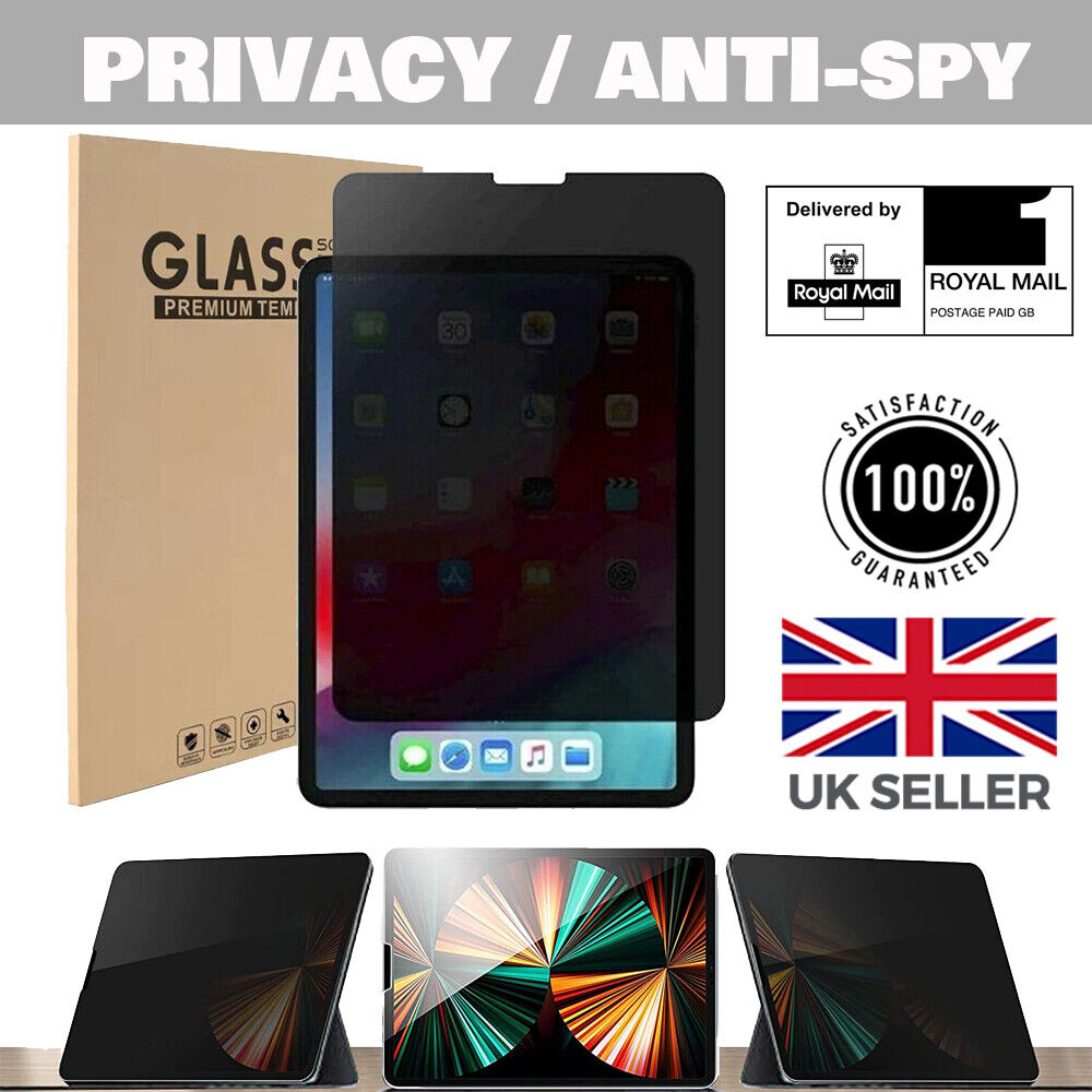 Privacy Tempered Glass Screen Protector Ipad 7/8/9 mini Air pro 11/12.9