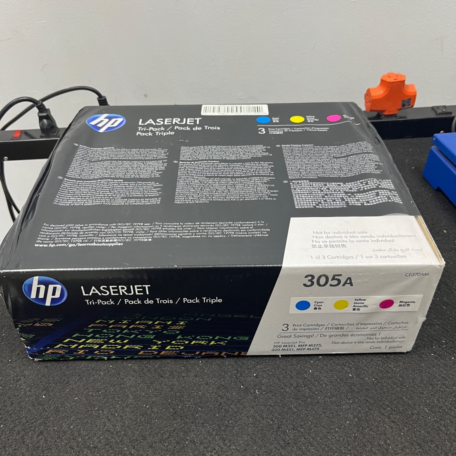 New HP 305A CF370AM Cyan Yellow Magenta LaserJet Toner Cartridge 3-Pack New HP 305A CF370AM Cyan Yellow Magenta LaserJet Toner Cartridge 3-Pack
